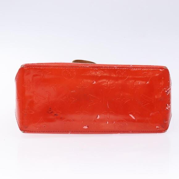 LOUIS VUITTON Monogram Vernis Reade PM Hand Bag Red Rouge M91088 - Picture 9 of 12